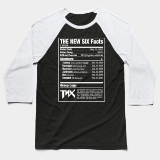 TNX THE NEW SIX Nutritional Facts Baseball T-Shirt